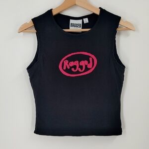Ragged Cropped Logo Tank